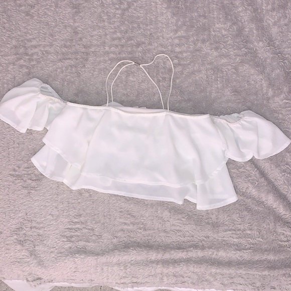 Off the Shoulder Ruffle Top - Picture 1 of 3